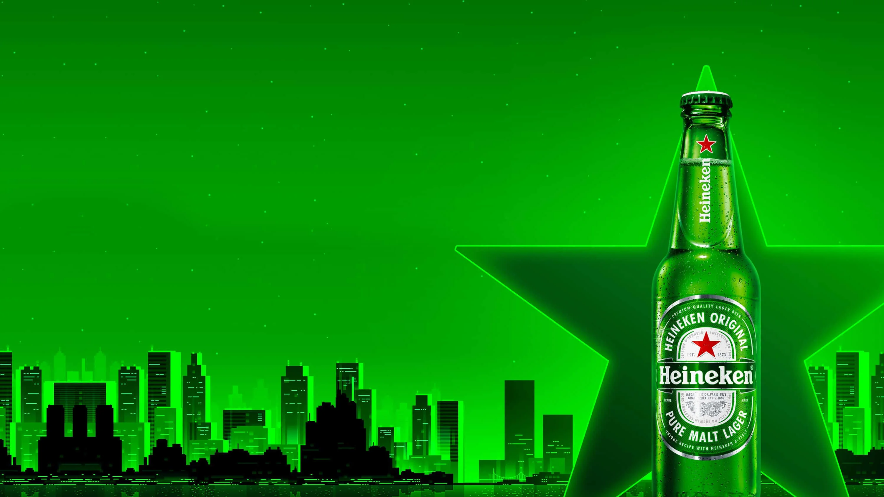 Garrafa Heineken edição especial energia verde
